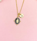 Gold Virgin Mary Pendant Necklace, Religious Faith Jewelry Gift for Her, N7167DB