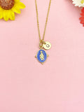 Virgin Mary Necklace, Religious Faith Jewelry, N7167M