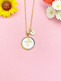 Gold Plated Faith Cross Necklace, Rainbow CZ, Minimalist Spiritual Jewelry