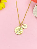 Angel Cupid Necklace, Gold Cupid Pendant Jewelry Gift, N7172