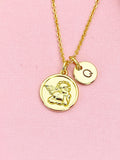 Angel Cupid Necklace, Gold Cupid Pendant Jewelry Gift, N7172