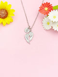 Guardian Angel Necklace, Silver Angel Wing Pendant Jewelry, N7173