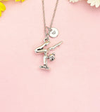 Gymnast Necklace – Gymnastic Charm Pendant Athlete Gift Jewelry, N4381