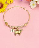 Gold Cow Charm Bracelet, AN490