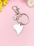 Heart Keychain, Silver Heart Pendant Bag Accessory Gift, N7180