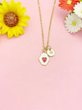 Sacred Heart Necklace, Gold Holy Heart Pendant Jewelry Gift, N7182