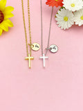 Gold or Silver Cross Necklace, N7192