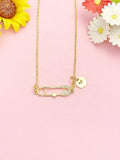 Gold Safety Pin Pendant Necklace, Dainty Jewelry Gift, N7197