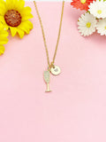 Gold Champagne Glass Goblet Necklace, Wine Cup Pendant Jewelry Gift, N7205