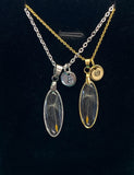 Silver Dandelion Charm Necklace, Gold in Option, N7213