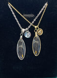 Silver Dandelion Charm Necklace, Gold in Option, N7213