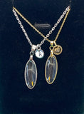 Silver Dandelion Charm Necklace, Gold in Option, N7213