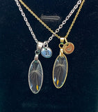 Silver Dandelion Charm Necklace, Gold in Option, N7213