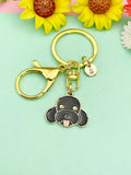 Gold Cute Dog Charm Keychain, K5908
