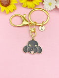 Gold Cute Dog Charm Keychain, K5908
