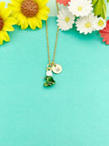 Gold Green Cabbage Vegetable Necklace, Personalized Veggies Gifts, N5183