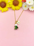 Gold Green Cabbage Vegetable Necklace, Personalized Veggies Gifts, N5183