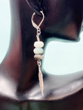 Flower Amazonite Earrings, Natural Flower Amazonite Gemstone Jewelry, E7214
