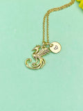 Phoenix Necklace, Real 18K Gold Plated Brass Phoenix Pendant Strength Gift, 7200