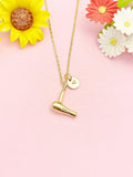 18K Gold Plated Hair Dryer Necklace, Stylist Pendant Gift, Jewelry for Hairdresser Birthday, N7216