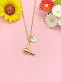 18K Gold Plated Hair Dryer Necklace, Stylist Pendant Gift, Jewelry for Hairdresser Birthday, N7216