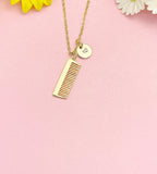 18K Gold Plated Comb Necklace, Stylist Pendant Gift Jewelry for Hairdresser Birthday, N7217