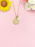 18K Gold Plated Sunburst Necklace, Woven Pendant Gift for Women, N7218