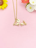 18K Gold Plated Scooter Necklace, Dainty Travel Pendant Gift for Women, N7228
