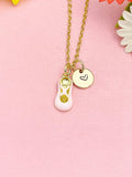 18K Gold Plated Ballet Slipper Necklace, Pink Enamel Dance Pendant Gift, N7230
