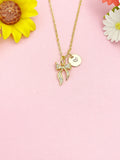 18K Gold Plated Bow Necklace, Dainty CZ Ribbon Pendant Gift, N7232