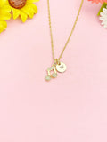 18K Gold Plated Music Note Necklace, Dainty CZ Pendant Gift, N7235
