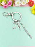 Silver Flute Marching Band Charm Keychain, N5700MX