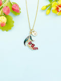 Red Lily of the Valley Necklace, Dainty Floral Pendant Gift for Women, N6518R