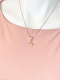 18K Gold Plated Gold Scooter Necklace, Cute CZ Moped Pendant Gift for Women, SN7228