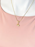 18K Gold Plated Gold Scooter Necklace, Cute CZ Moped Pendant Gift for Women, SN7228