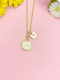 18K Gold Plated Dice Necklace, Lucky Cube Pendant Gift for Women, N7245