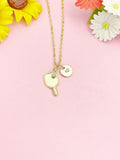 18K Gold Plated Pickleball Paddle Necklace, Dainty Sports Pendant Gift for Women, N7246