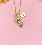 18K Gold Plated Mushroom Necklace, Dainty Toadstool Pendant Gift for Women, N7252