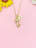 18K Gold Plated Mushroom Necklace, Dainty Toadstool Pendant Gift for Women, N7252