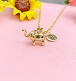 18K Gold Plated Elephant Necklace, Dainty Lucky Elephant Pendant Gift for Women, N7256