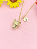 18K Gold Plated Leopard Necklace, Dainty CZ Animal Pendant Gift for Women, N7257