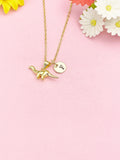 18K Gold Plated Dinosaur Necklace, Dainty Sauropod Pendant Gift for Women, N7260