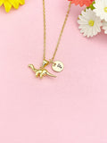 18K Gold Plated Dinosaur Necklace, Dainty Sauropod Pendant Gift for Women, N7260