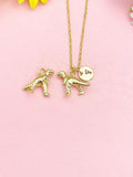 18K Gold Plated Dinosaur Necklace, Dainty T‑Rex Pendant Gift, N7262
