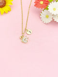 18K Gold Plated Swan Necklace, Dainty CZ Swan Pendant Gift, N7263