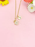 18K Gold Plated Swan Necklace, Dainty CZ Swan Pendant Gift, N7263