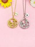 18K Gold Plated or Silver Jellyfish Necklace, Dainty Ocean Pendant Gift, N7266