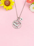Silver Shark Necklace, Dainty Ocean Pendant Gift, N7267