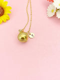 Gold Baseball Ball Sports Pendant Necklace, N7275