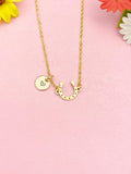 Gold Horseshoe Necklace, Lucky Pendant Gift for Women, N7277
